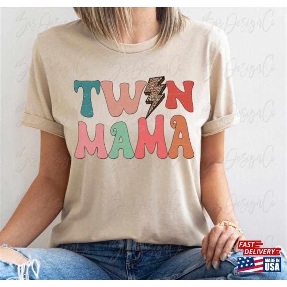 Retro Mom Of Twins Png Both Sublimation Classic